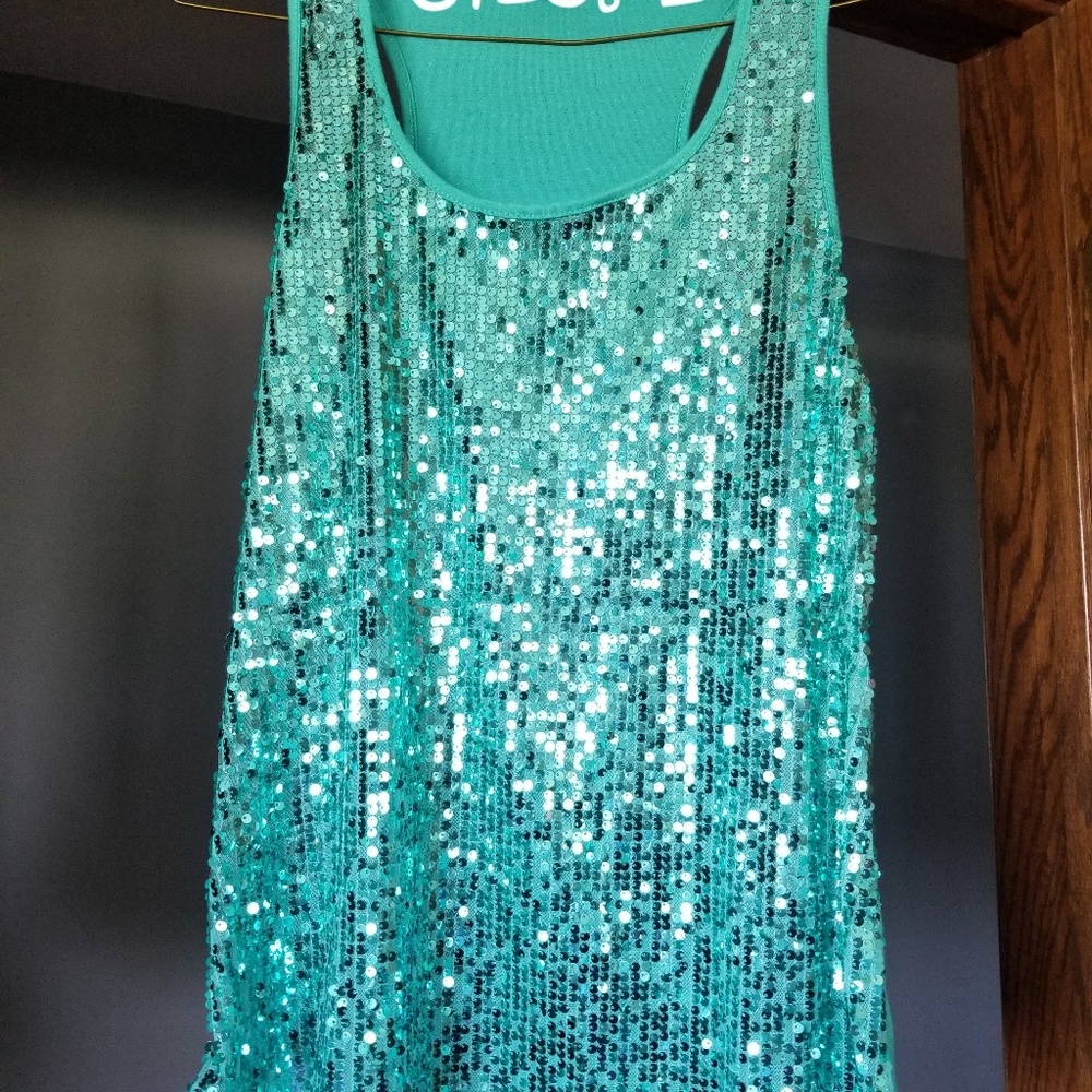 Sequined tank